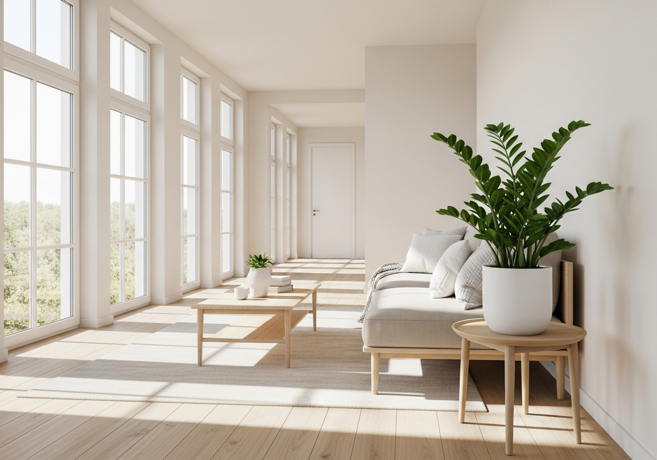 Φυτά εσωτερικού χώρου σε διαφορετικές θέσεις ανάλογα με το φως